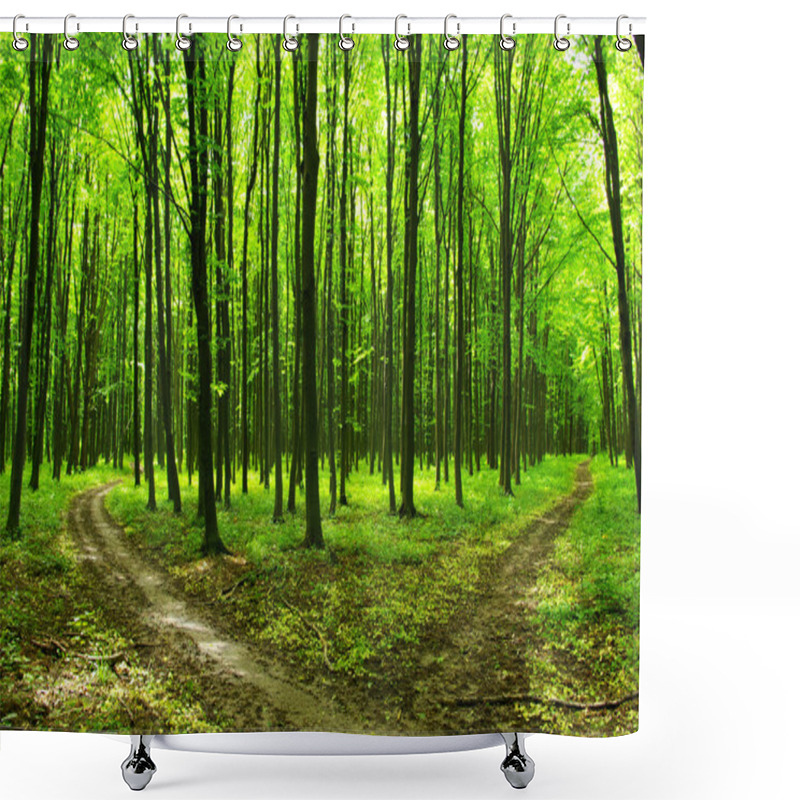 Personality  Forest Path Shower Curtains