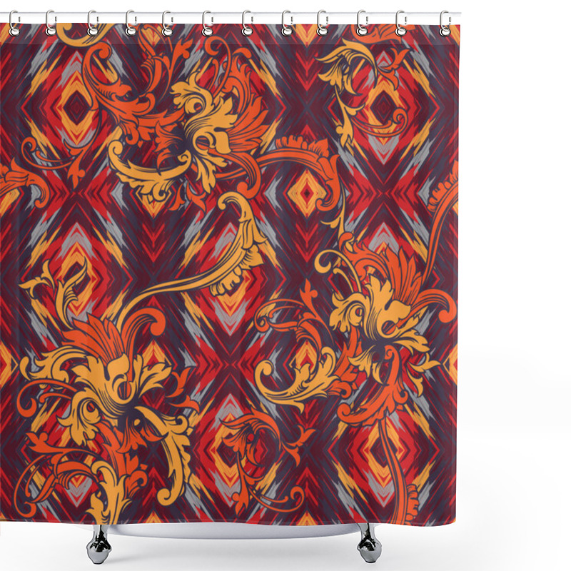 Personality  Eclectic Fabric Seamless Pattern. Shower Curtains