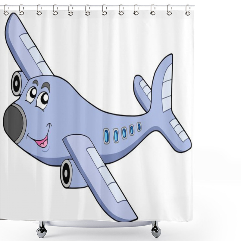 Personality  Cartoon Airplane Shower Curtains