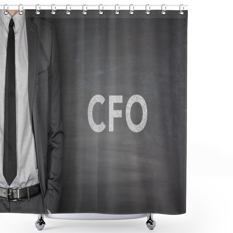 Personality  CFO On Blackboard Shower Curtains