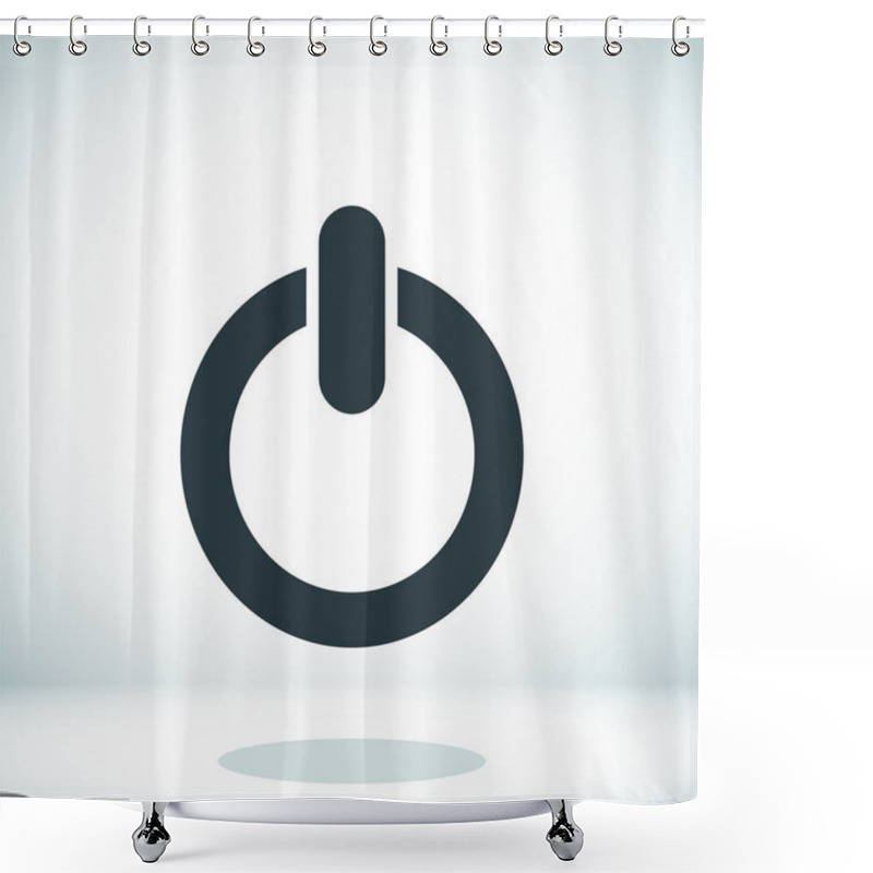 Personality   Power Icon   Illustration Shower Curtains