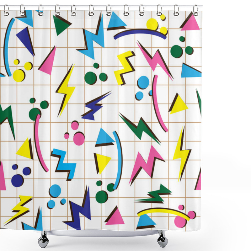 Personality  80s Background Vector Shower Curtains