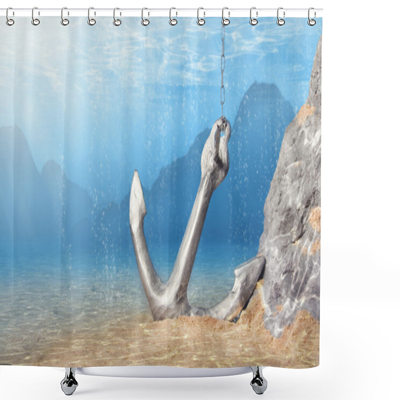 Personality  Anchor At The Bottom Of The Sea Shower Curtains