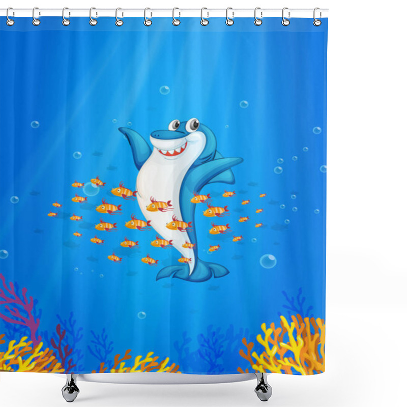 Personality  Shark Fish Shower Curtains