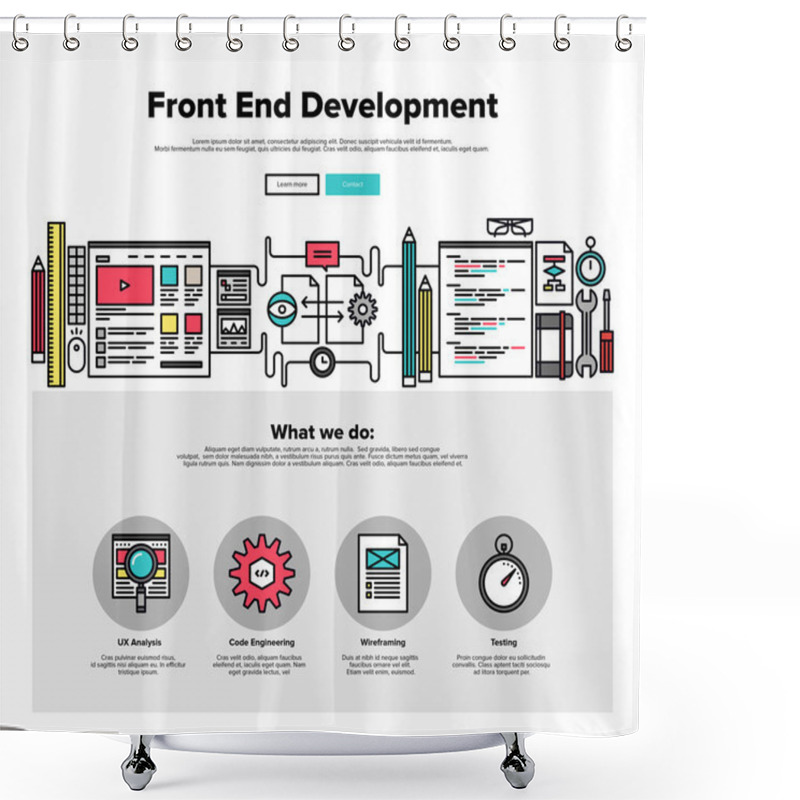 Personality  Front End Development Web Graphics Shower Curtains