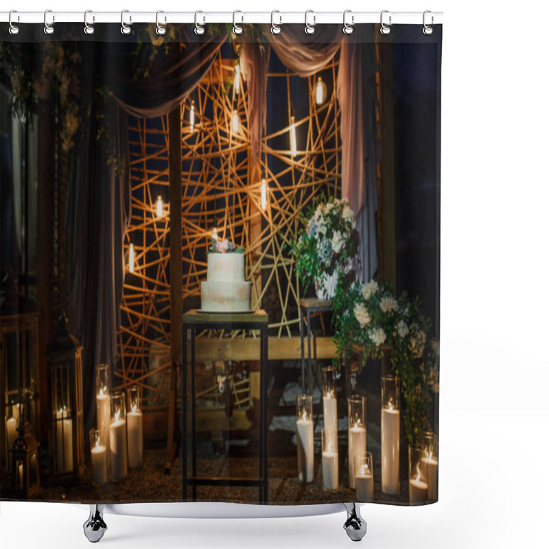 Personality  Beautiful Wedding Decor, Restaurant, Ceremony And Photo Zone Shower Curtains