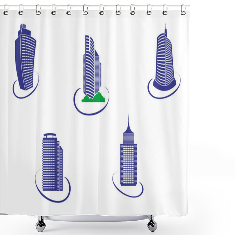 Personality  Buildings Symbols Shower Curtains