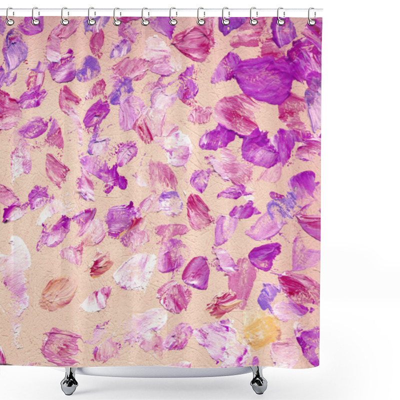 Personality  Abstract Oil Seascape. Romantic Sunset Over Sea Shower Curtains