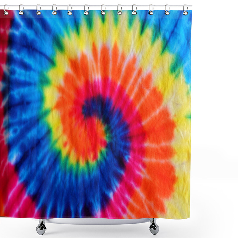 Personality  Close Up Tie Dye Fabric Pattern Background Shower Curtains