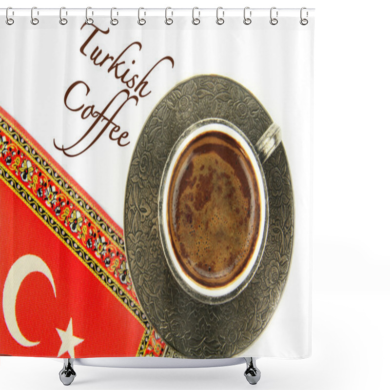 Personality  Turkish Coffee And Turkish Flag Shower Curtains