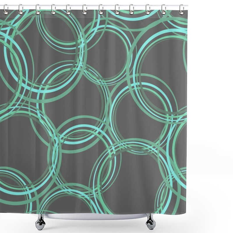 Personality  Seamless Circle Pattern Shower Curtains