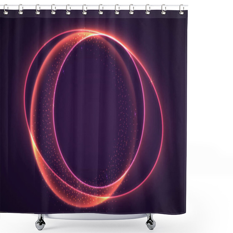 Personality  Abstract Ring Background With Luminous Swirling Sparkle. Shower Curtains