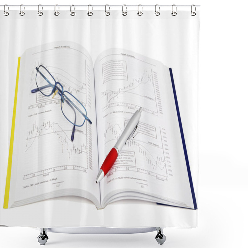 Personality  Studying Economy With Trader Book Shower Curtains