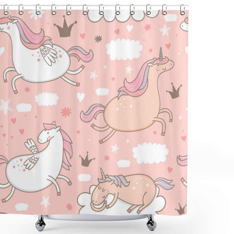 Personality  Cute Seamless Pattern  Shower Curtains