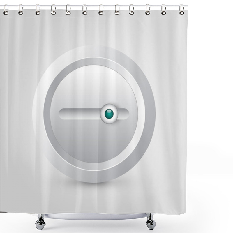 Personality  Vector Switch Button,  Vector Illustration   Shower Curtains