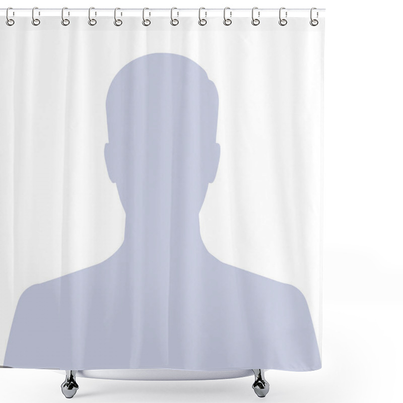 Personality  Gray Avatar Picture Profil Icon Design Vector	 Shower Curtains