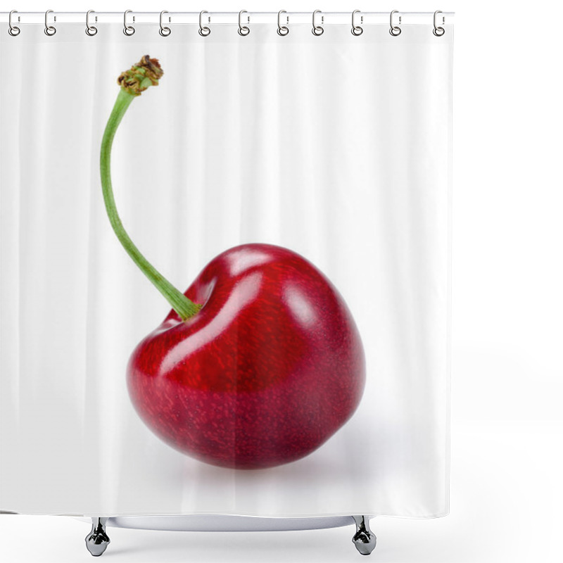 Personality  Cherry Berry Isolated On White Background Shower Curtains