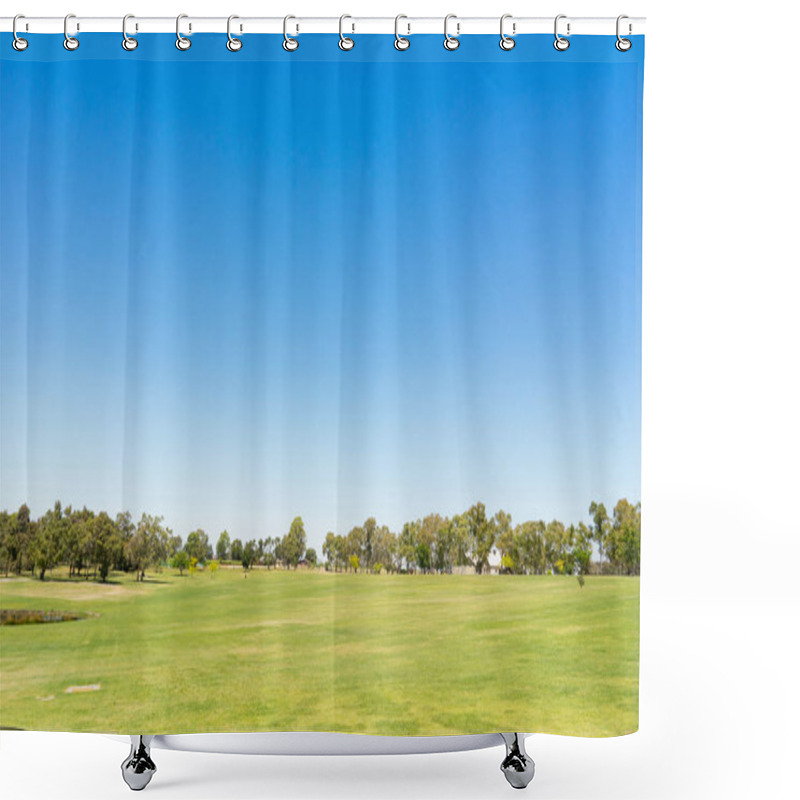 Personality  View Of Green Field And Trees Shower Curtains