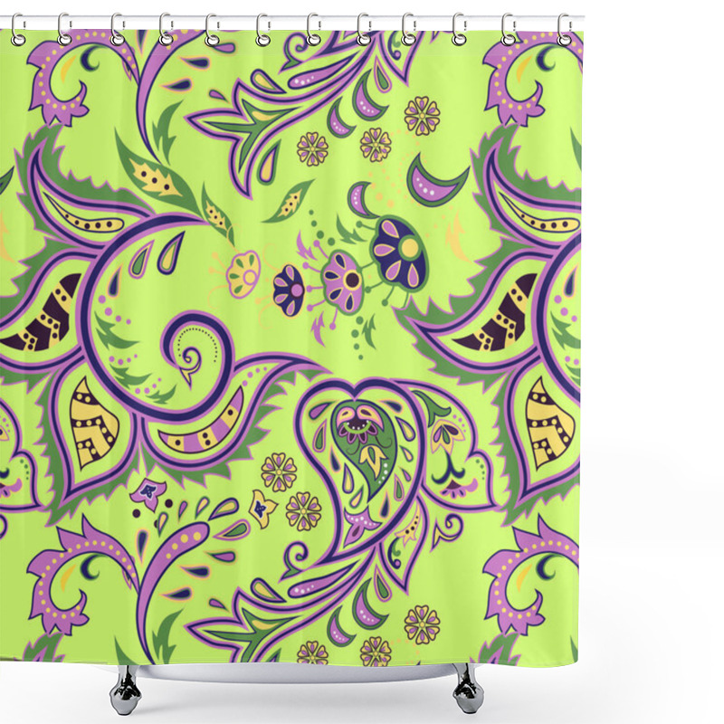 Personality  Eastern Patterns Seamless Green Shower Curtains