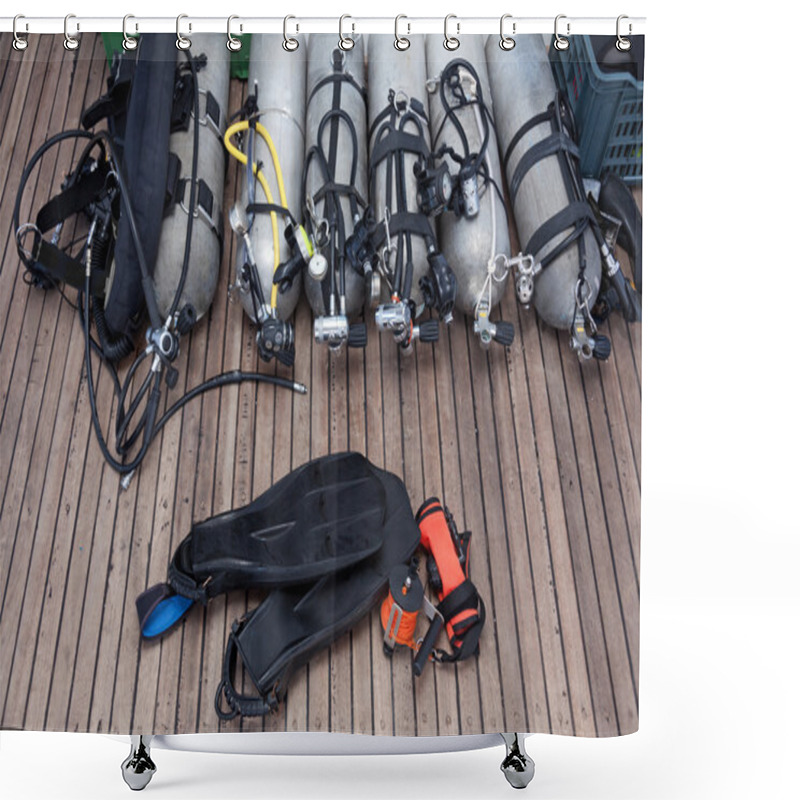 Personality  Diving Equipment Shower Curtains