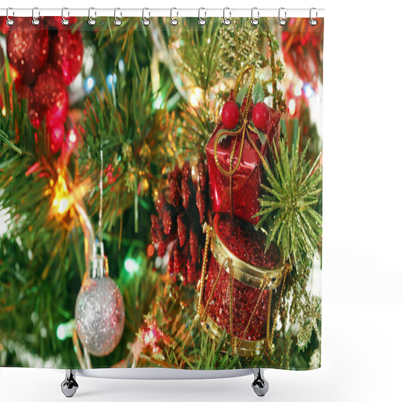 Personality  Xmas Tree Shower Curtains