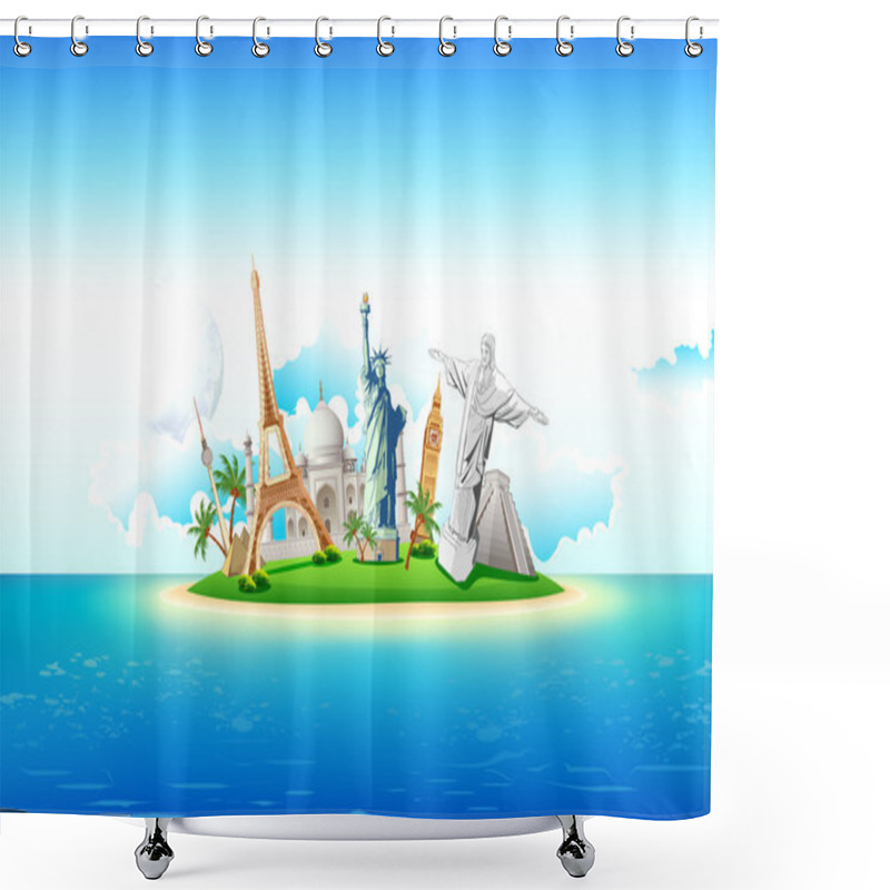 Personality  Monuments On Island Shower Curtains