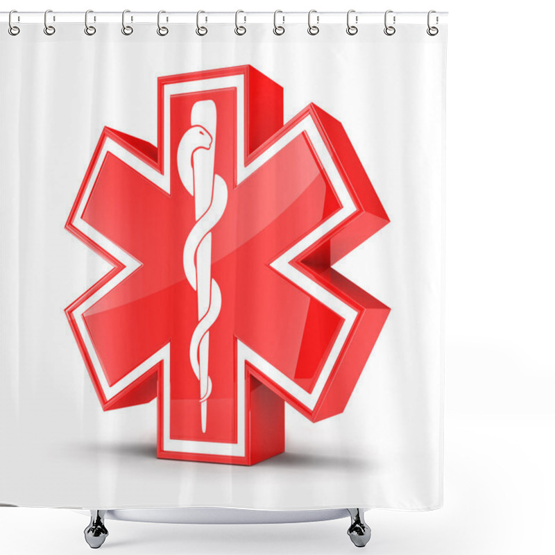 Personality  Red Star Of Life  Shower Curtains