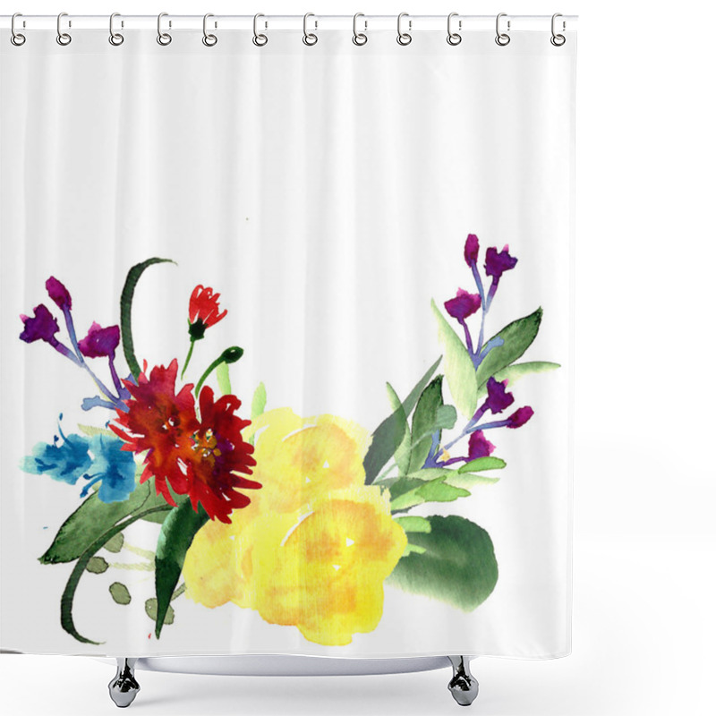 Personality  Bright Wildflowers Blooming Shower Curtains