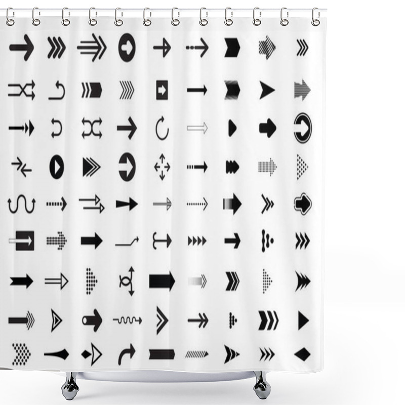 Personality  Arrows Icons Vector Illustration  Shower Curtains