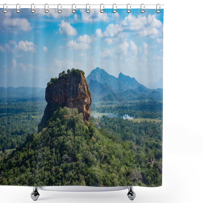 Personality  Viewpoint Towards The Lions Rock, Sigiriya, Sri Lanka With Person Shower Curtains