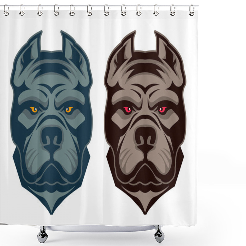 Personality  Pit Bull Mascot. Shower Curtains