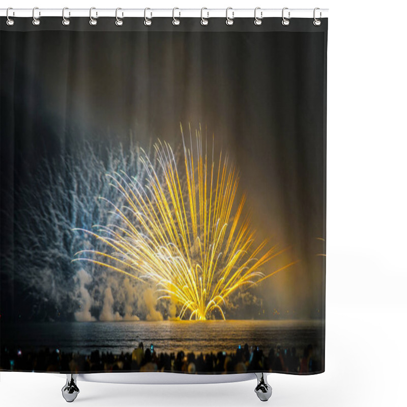 Personality  Kamakura Fireworks Wrapped In Clouds (2018) Shower Curtains