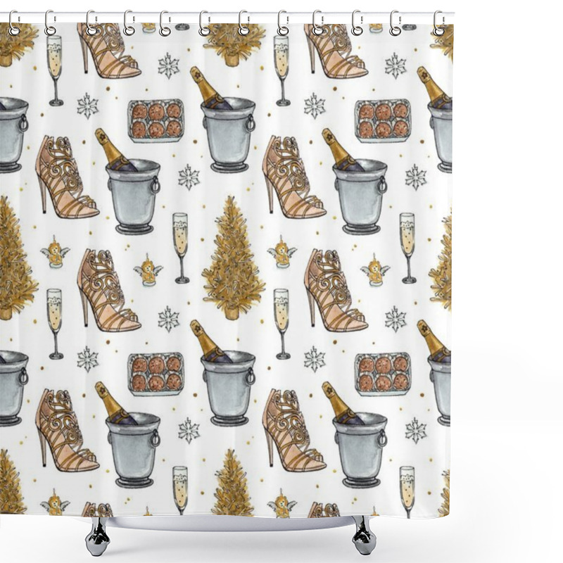 Personality  New Year Party Pattern  Shower Curtains