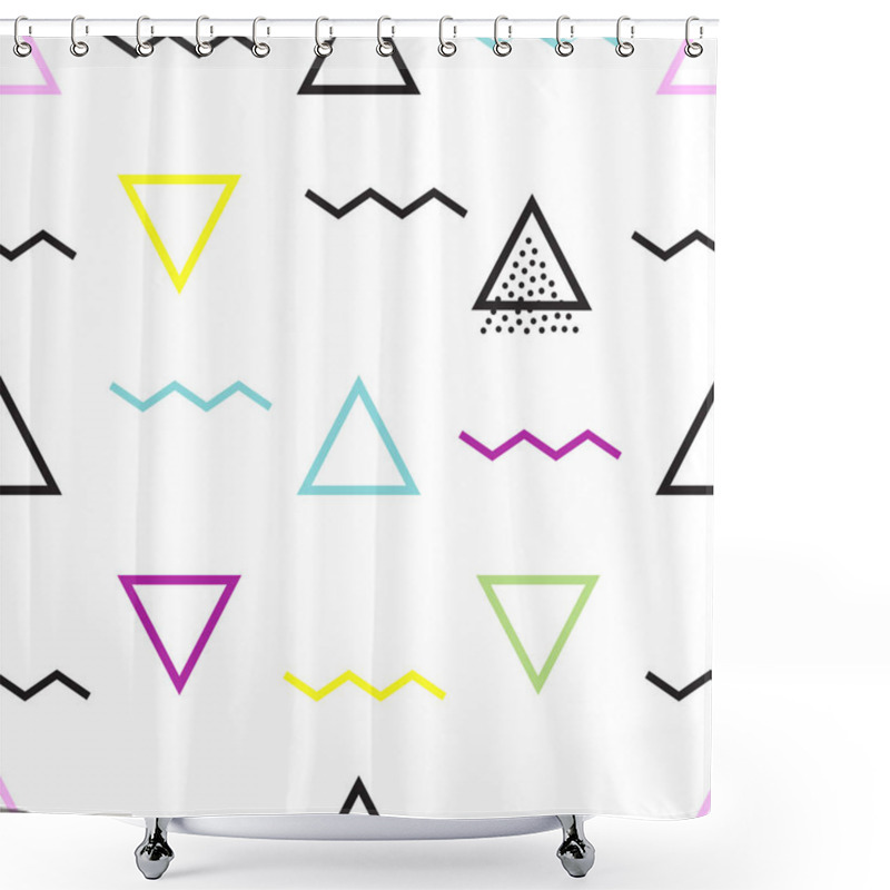 Personality  Memphis Seamless Pattern Shower Curtains