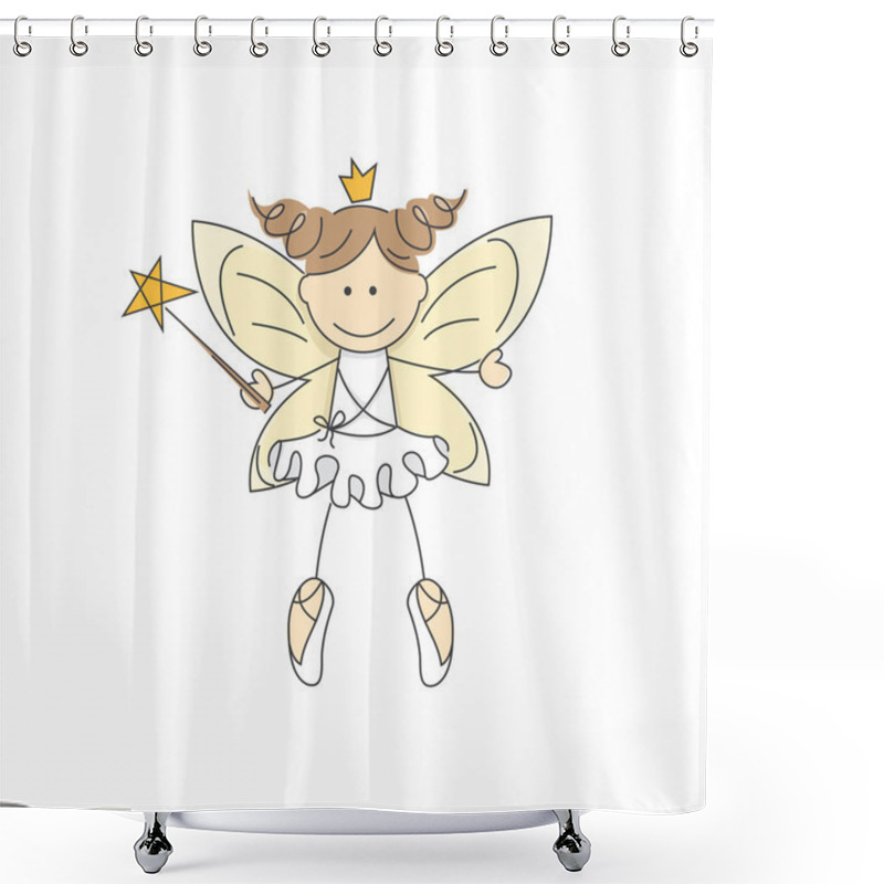 Personality  Little Fairy. Shower Curtains