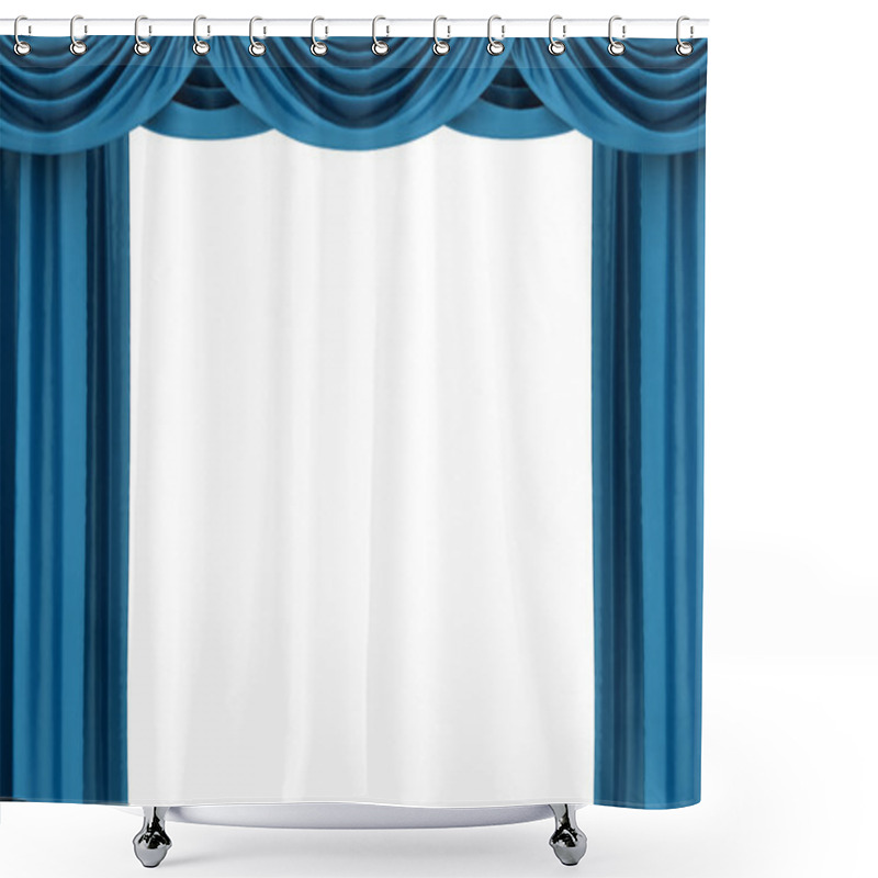 Personality  Open Blue Theater Curtain, Background Shower Curtains