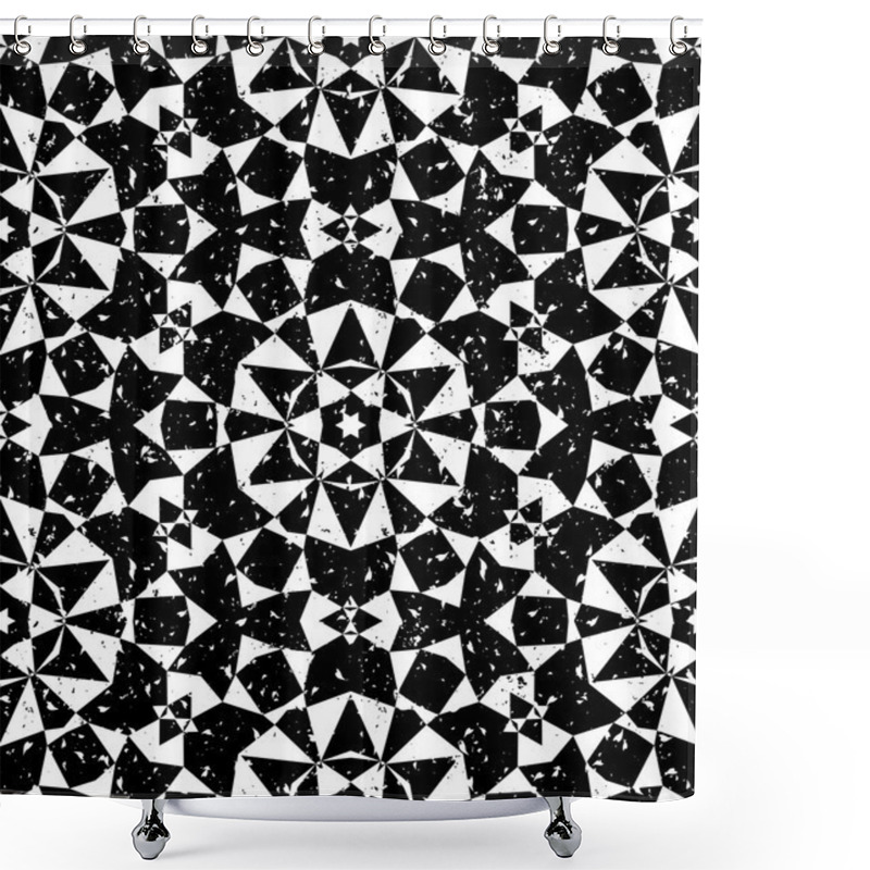 Personality  Seamless Geometric Pattern In Modern Hipster Style Shower Curtains