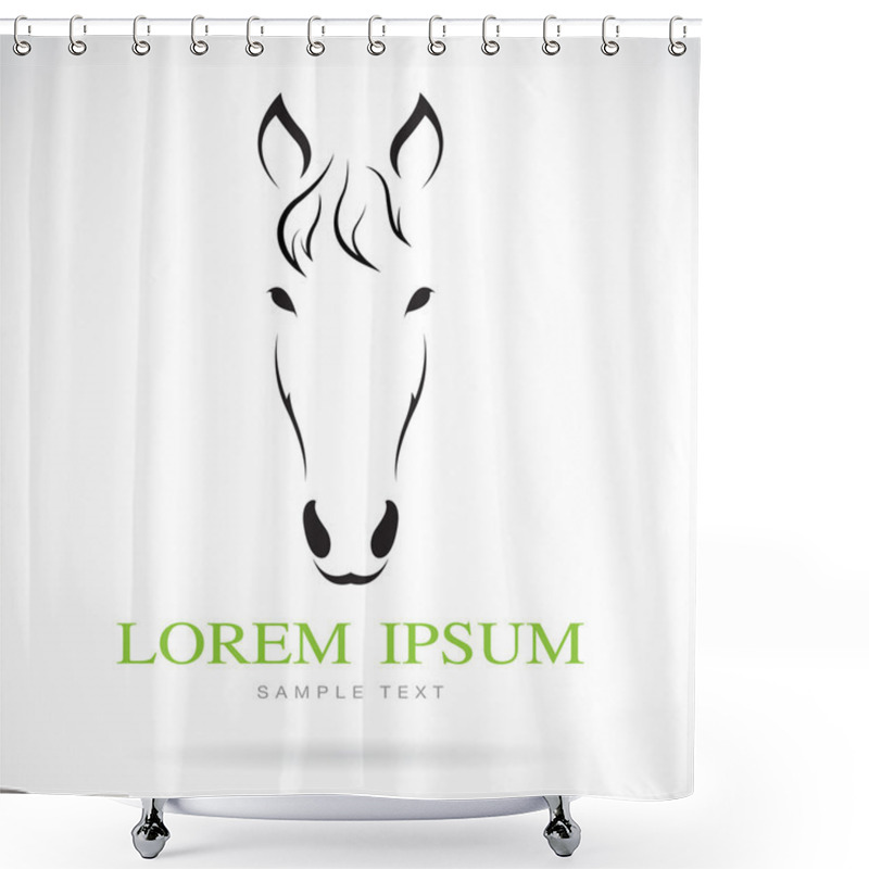 Personality  Vector Image Of An Horse Face Shower Curtains