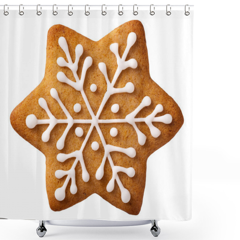 Personality  Christmas Gingerbread Shower Curtains