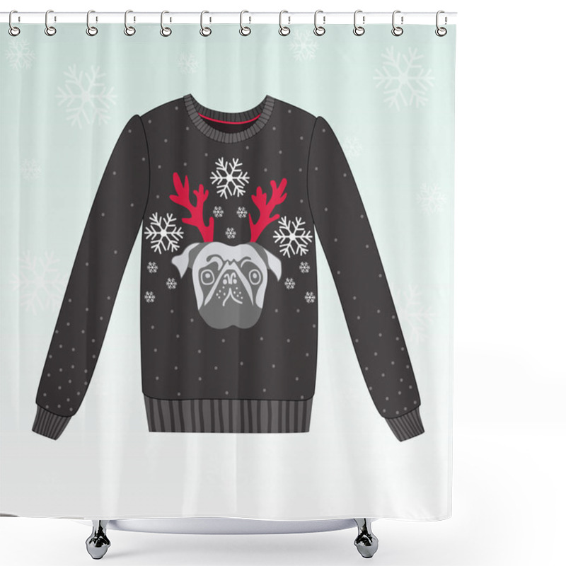 Personality  Winter Sweater Shower Curtains