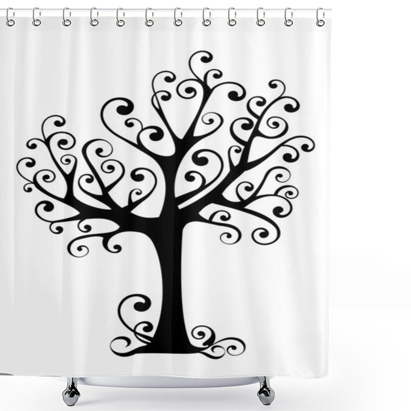 Personality  Ornamental Tree Shower Curtains