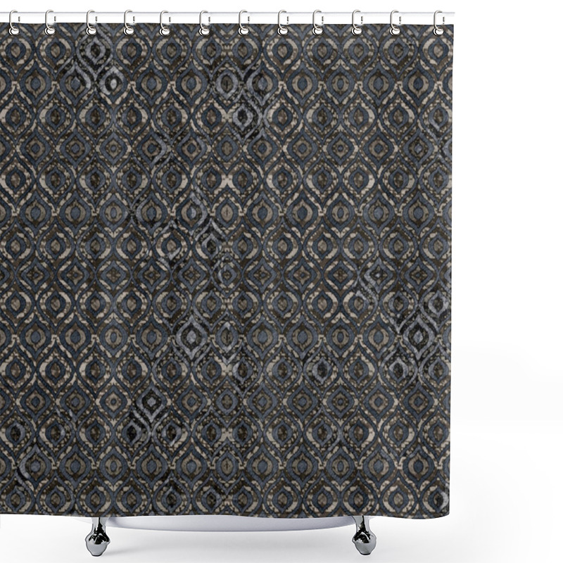 Personality  Geometry Modern Repeat Pattern With Textures Shower Curtains