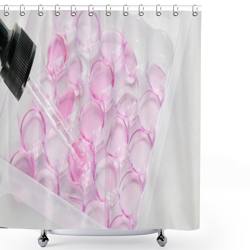 Personality  Breast Cancer Vaccine Mock-up, Pink Vial.  Women's Health, Research, Awareness. Shower Curtains