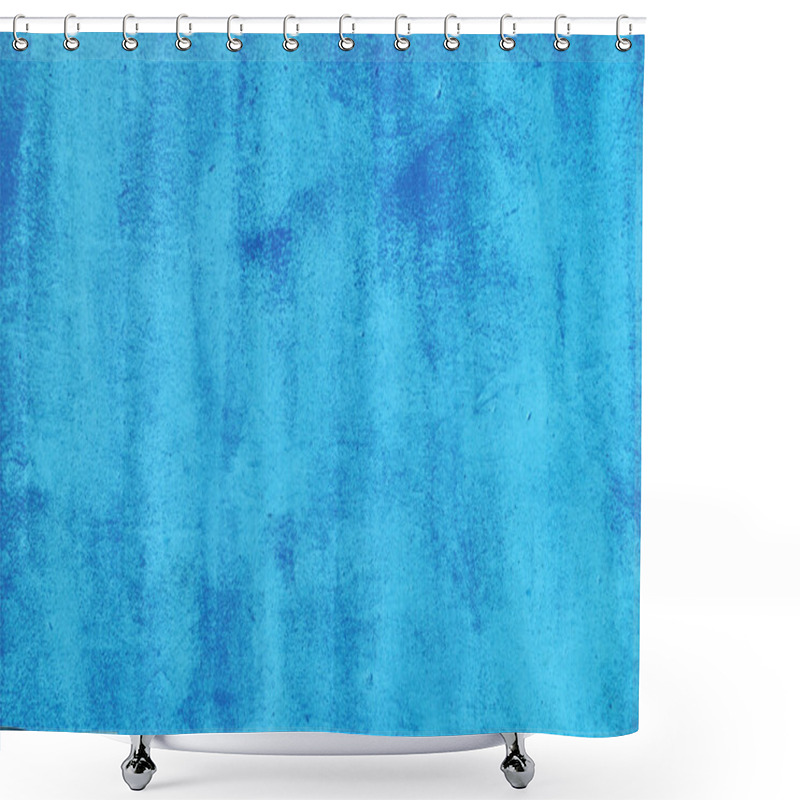 Personality  Blue Metal Background Shower Curtains