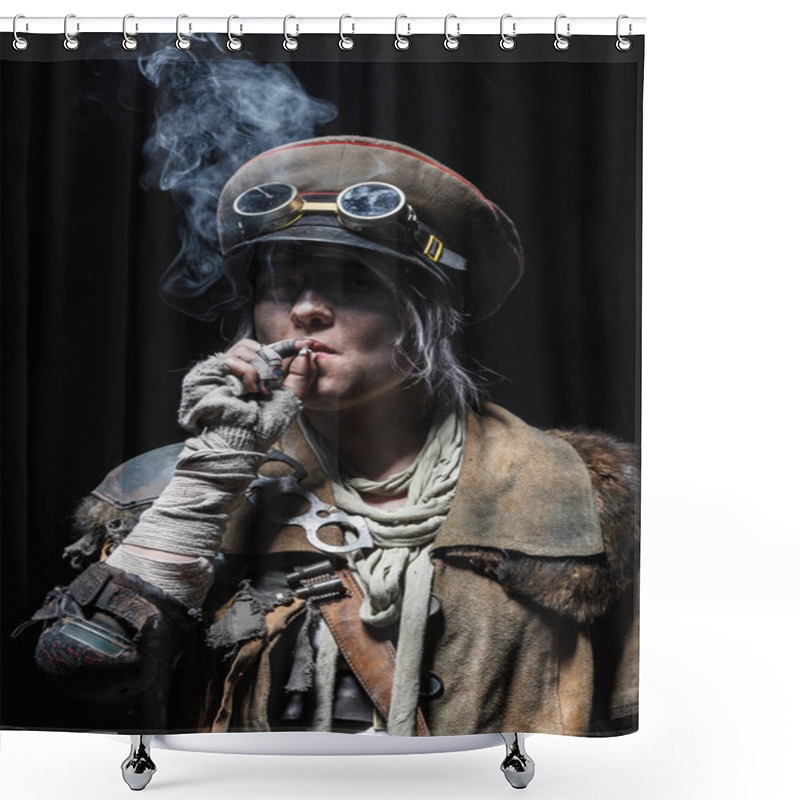 Personality  Post Apocalypse Female Survivor Shower Curtains