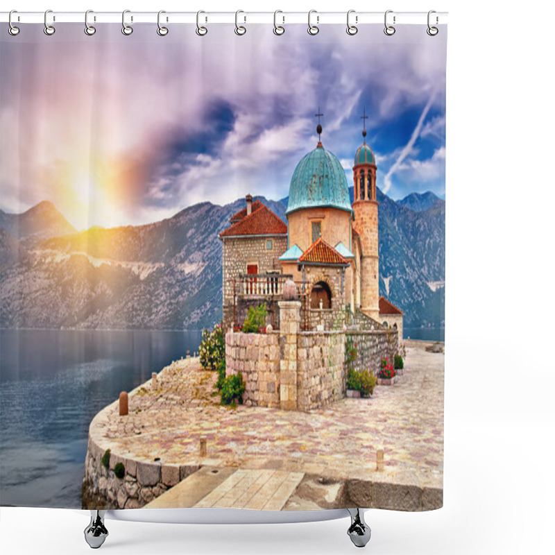 Personality  Sunset On The Lake In Montenegro Shower Curtains