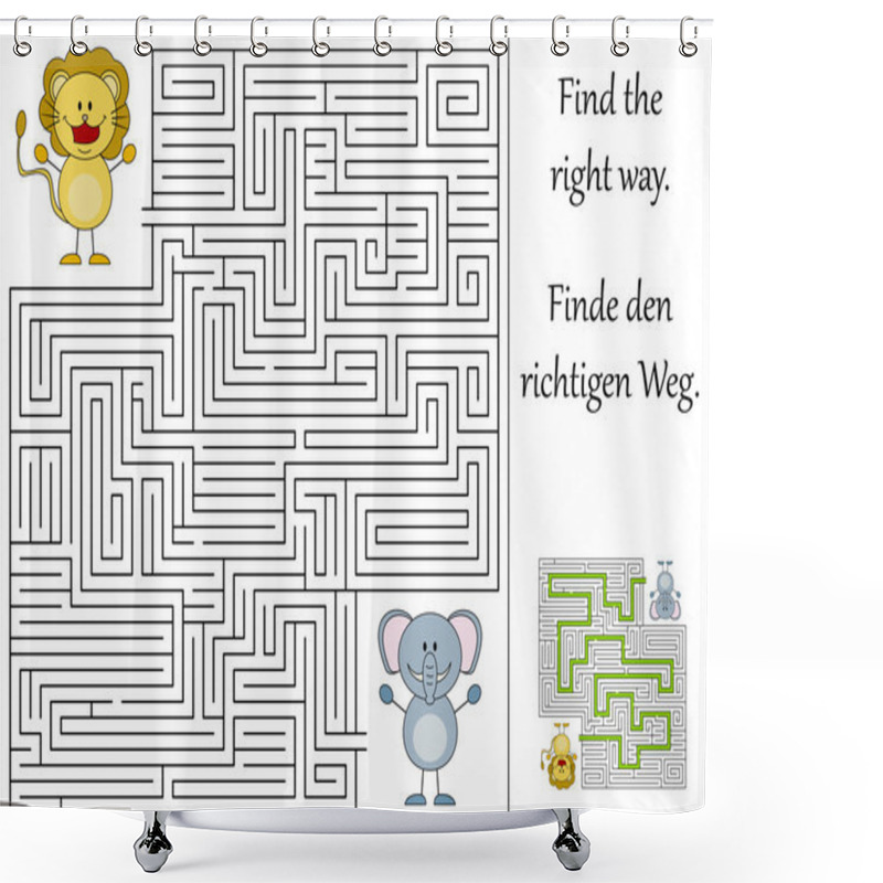 Personality  Find The Right Way Through The Maze Shower Curtains