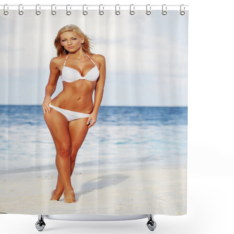 Personality  Woman In Bikini Shower Curtains