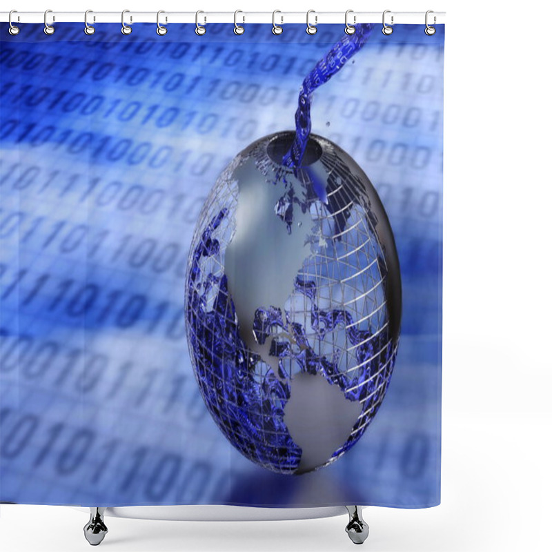 Personality  Fill The World With Digital Information Shower Curtains