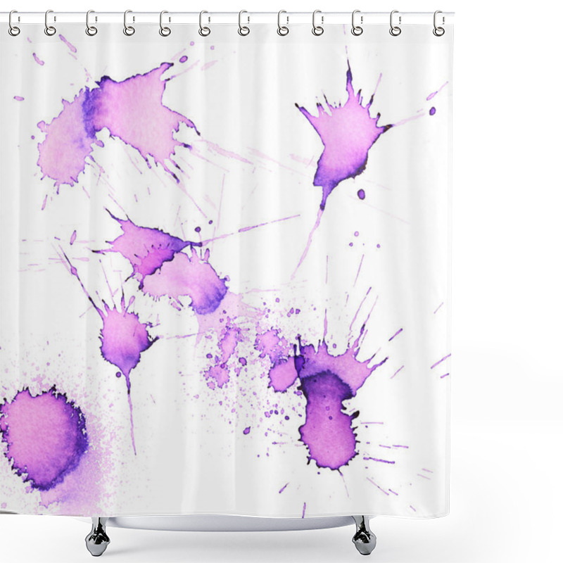 Personality  Purple Paint Blots  Shower Curtains